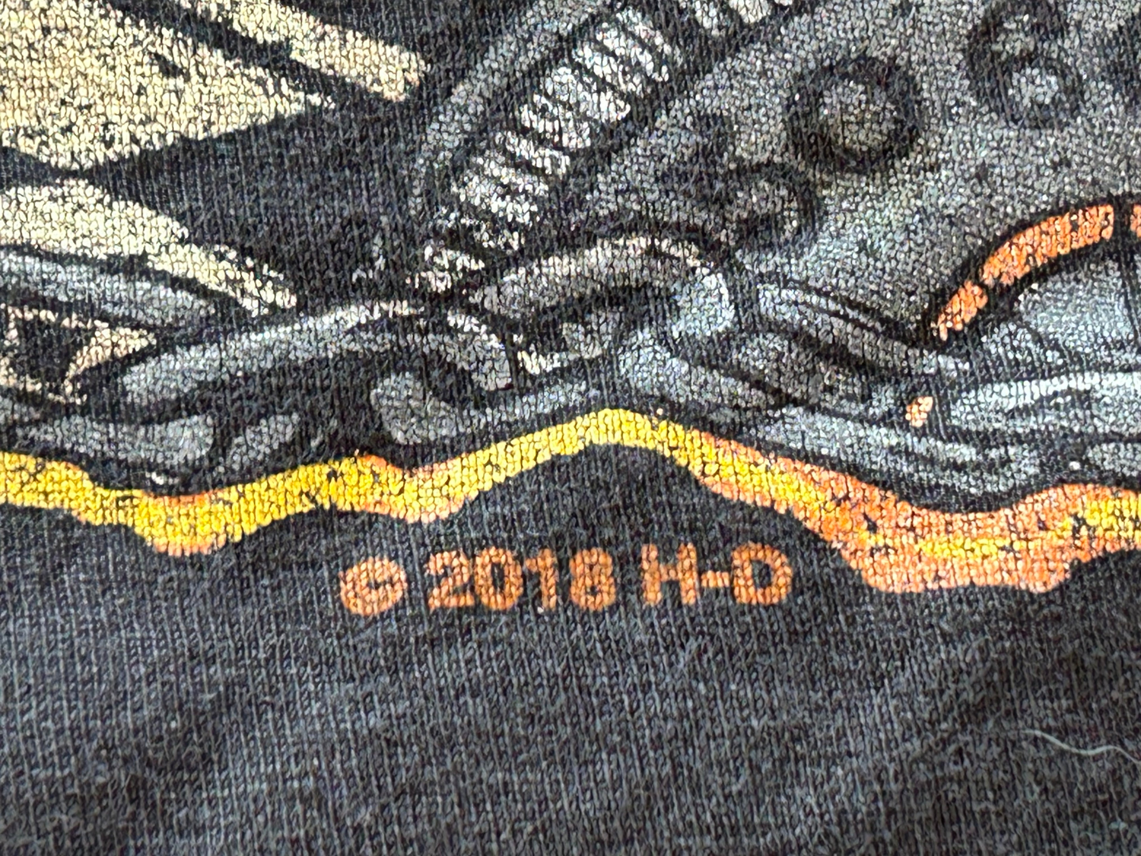 ★HARLEY DAVIDSONハーレーダビッドソンＵＳＡ製アメリカ製ヴィンテージスカルウイングＴシャツ黒ブラックＬ★古着屋オクトパスホールド★