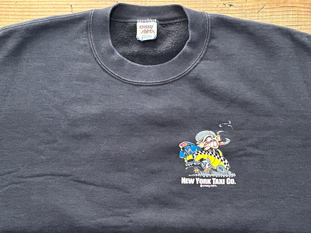 ★crazy shirtsクレイジーシャツＵＳＡ製アメリカ製ヴィンテージ両面プリントホットロッドスウェット黒ＸＬ★古着屋オクトパスホールド★