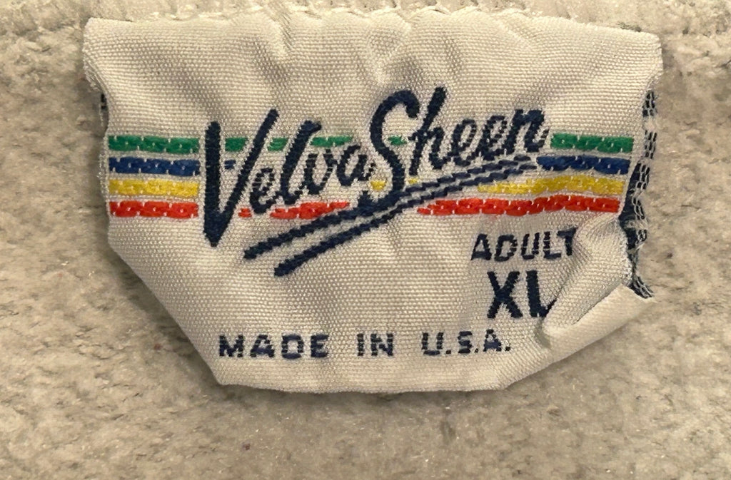 ★VelvaSheenベルバシーンＵＳＡ製アメリカ製ヴィンテージスウェットイラストプリントシャツグレーＸＬ★古着屋オクトパスホールド★