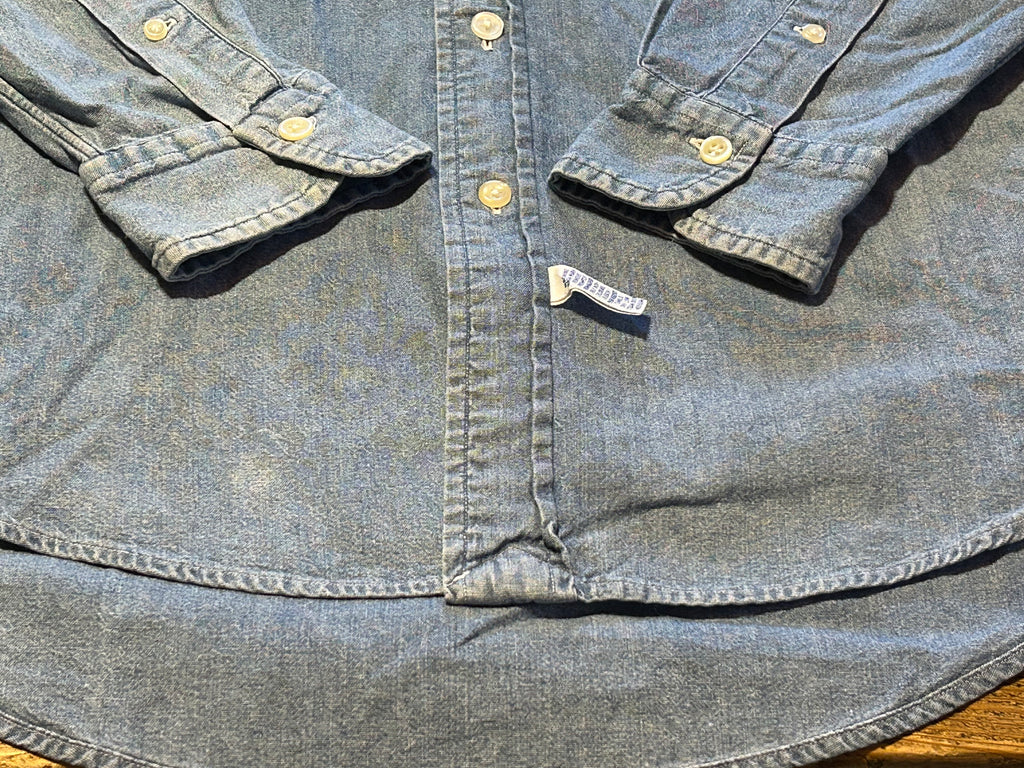 ★RALPH LAURENラルフローレンヴィンテージデニムシャツＬ★ブレアブレイクRRLポロPOLOラグビーRUGBYポロベア★古着屋オクトパスホールド★