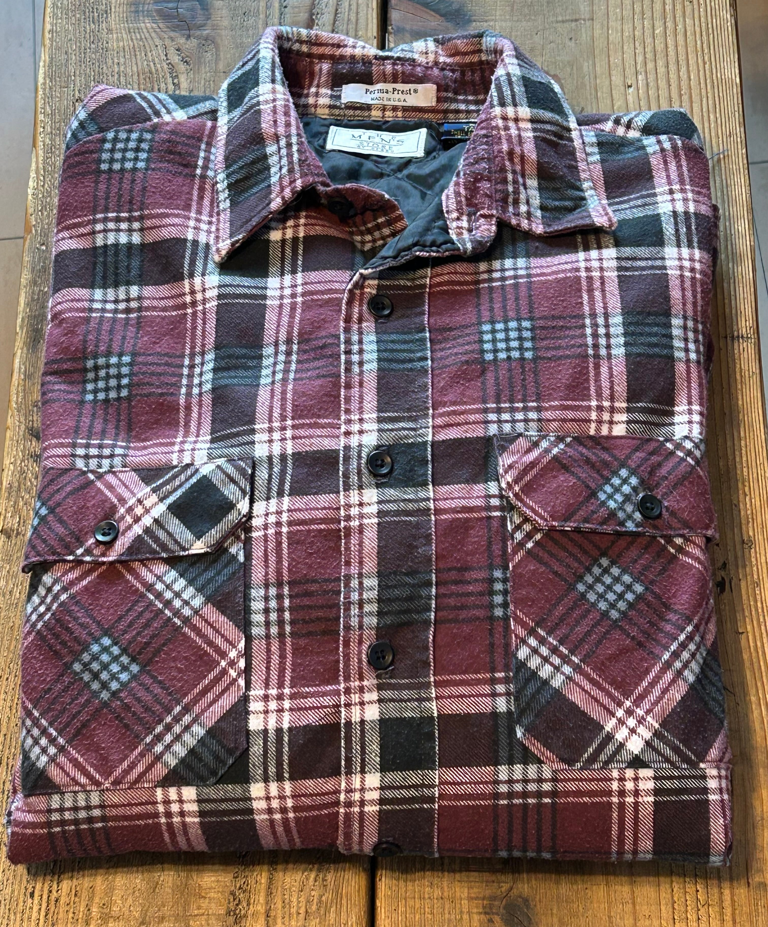 ★SEARSシアーズＵＳＡ製アメリカ製ヴィンテージキルティングネルシャツＸＸＬ★ファイブブラザービッグマック★古着屋オクトパスホールド★