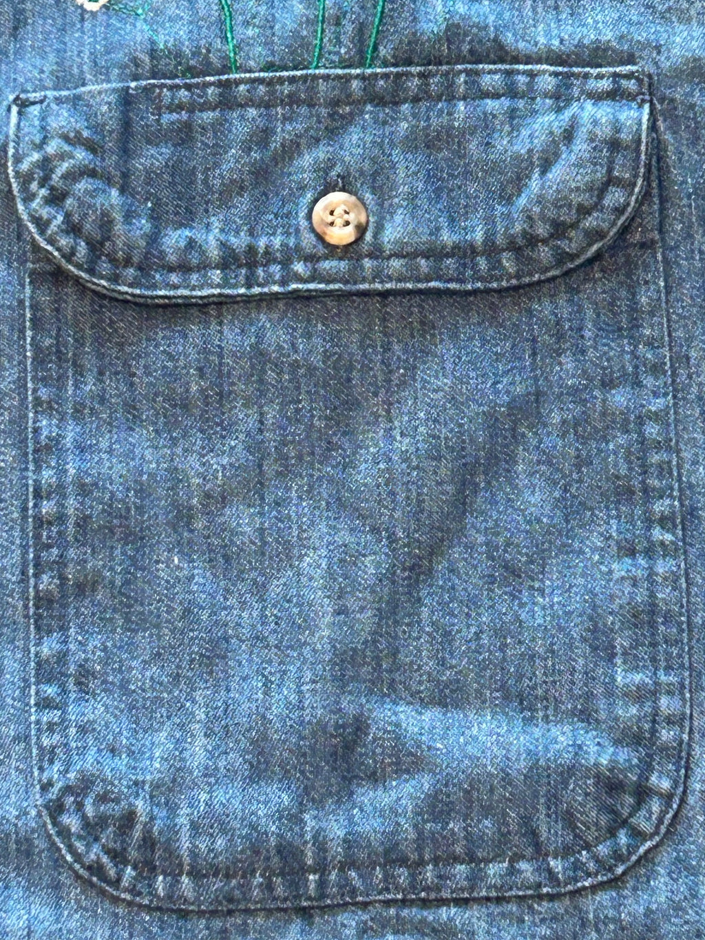 ★SEARSシアーズROEBUCKSローバックス60s70s80s90sヴィンテージ刺繍付インディゴデニムシャツＸＬ★古着屋オクトパスホールド★