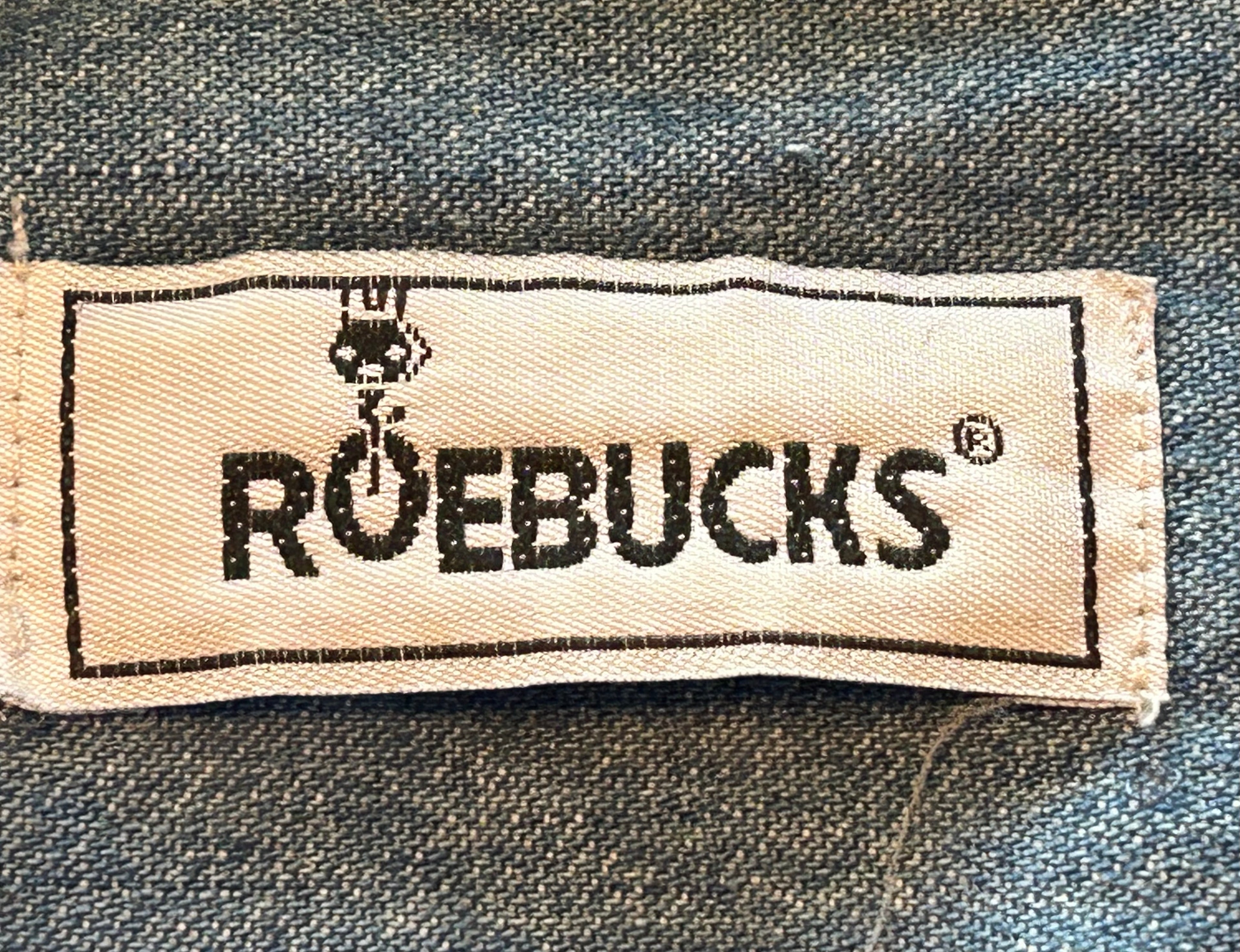 ★SEARSシアーズROEBUCKSローバックス60s70s80s90sヴィンテージ刺繍付インディゴデニムシャツＸＬ★古着屋オクトパスホールド★