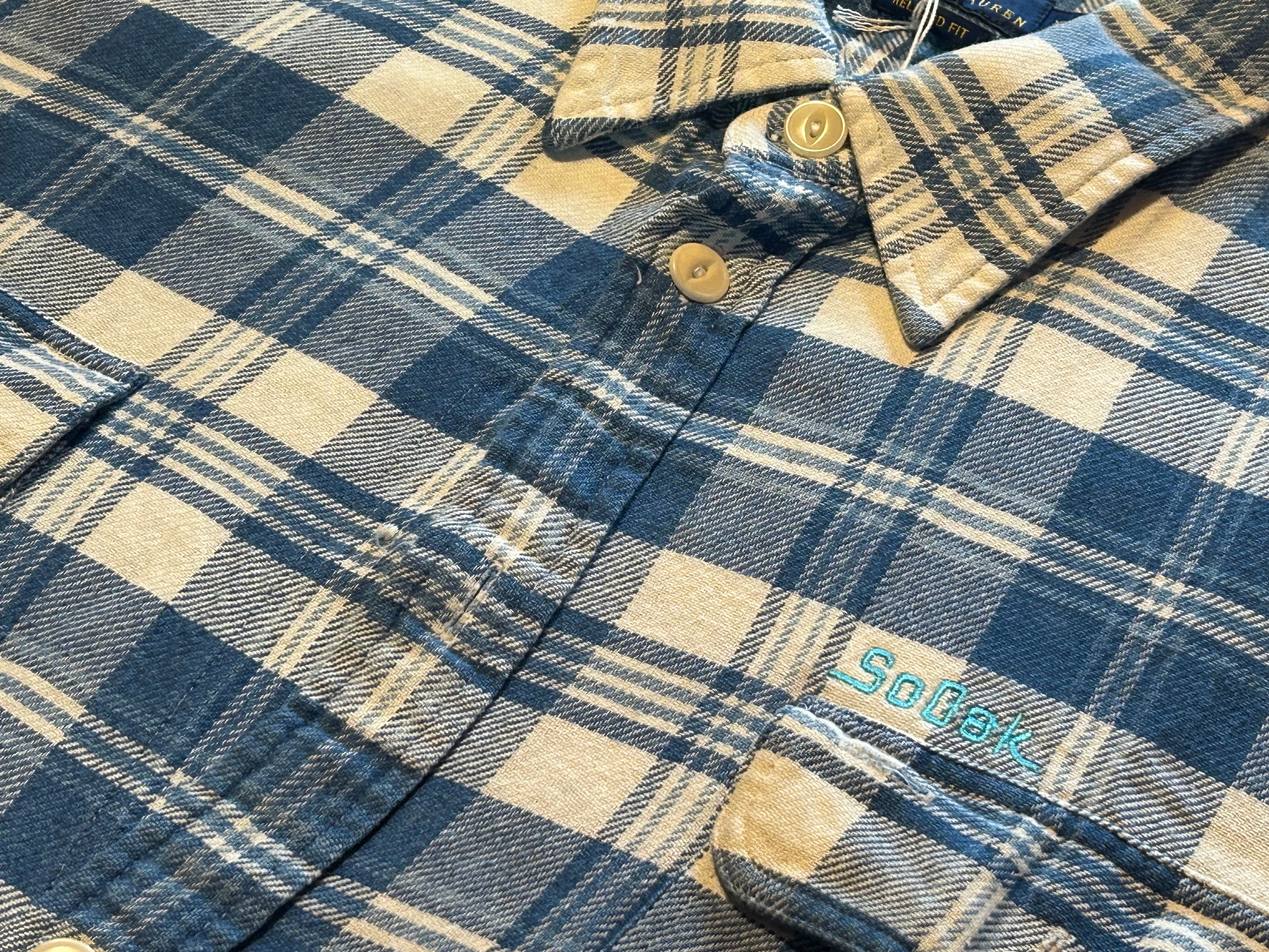 ★RALPH LAURENラルフローレンヴィンテージチェックネルシャツＸＬ★RRLポロPOLOラグビーRUGBYラグビー★古着屋オクトパスホールド★