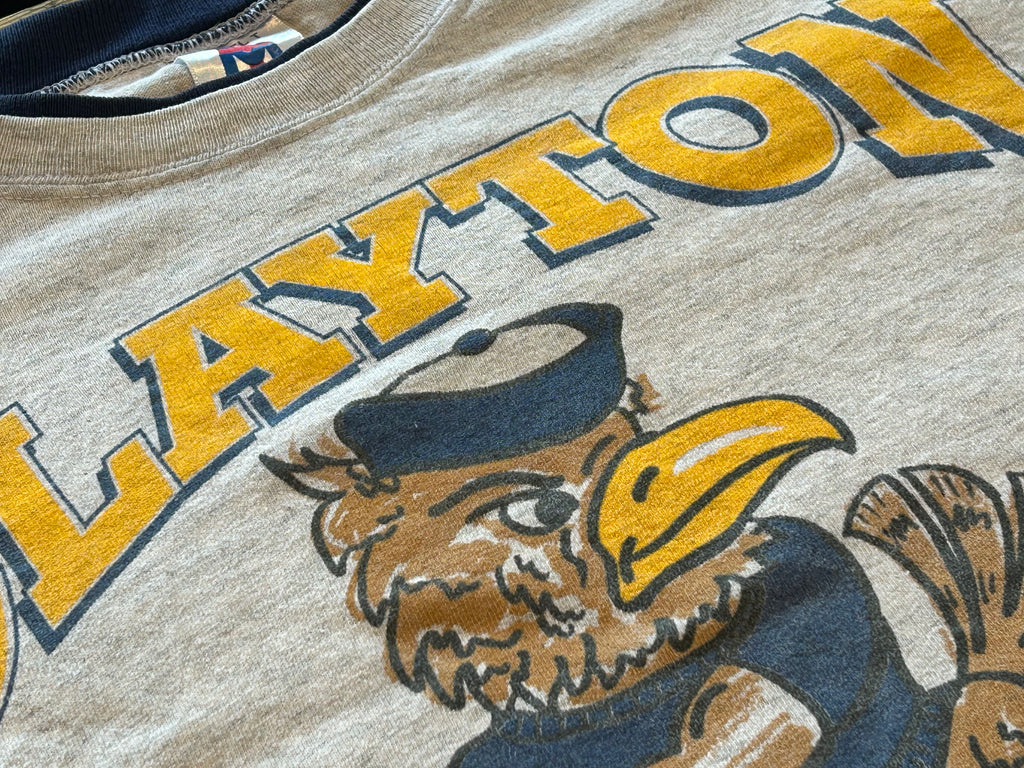 ★クレイトンカレッジＵＳＡ製アメリカ製ヴィンテージ動物マスコットキャラＴシャツＬ★ミリタリーアメカジ★古着屋オクトパスホールド★