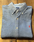 ★RALPH LAURENラルフローレンヴィンテージデニムシャツＬ★ブレアブレイクRRLポロPOLOラグビーRUGBYポロベア★古着屋オクトパスホールド★