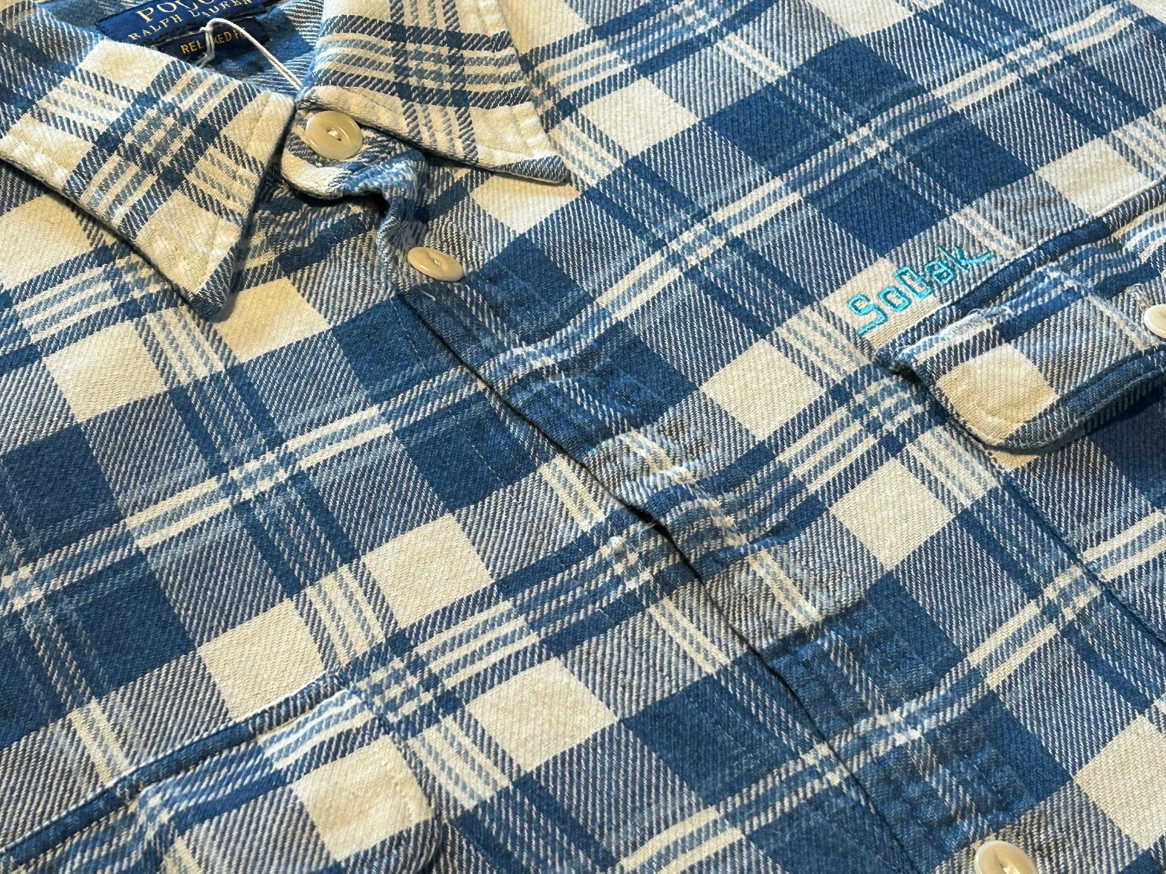 ★RALPH LAURENラルフローレンヴィンテージチェックネルシャツＸＬ★RRLポロPOLOラグビーRUGBYラグビー★古着屋オクトパスホールド★