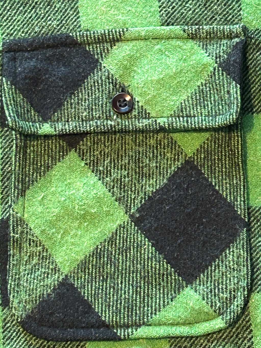 ★SEARSシアーズヴィンテージバッファローマチ付きヘビーシャツ緑黒Ｌ★ビッグマックファイブブラザーヘビネル★古着屋オクトパスホールド★