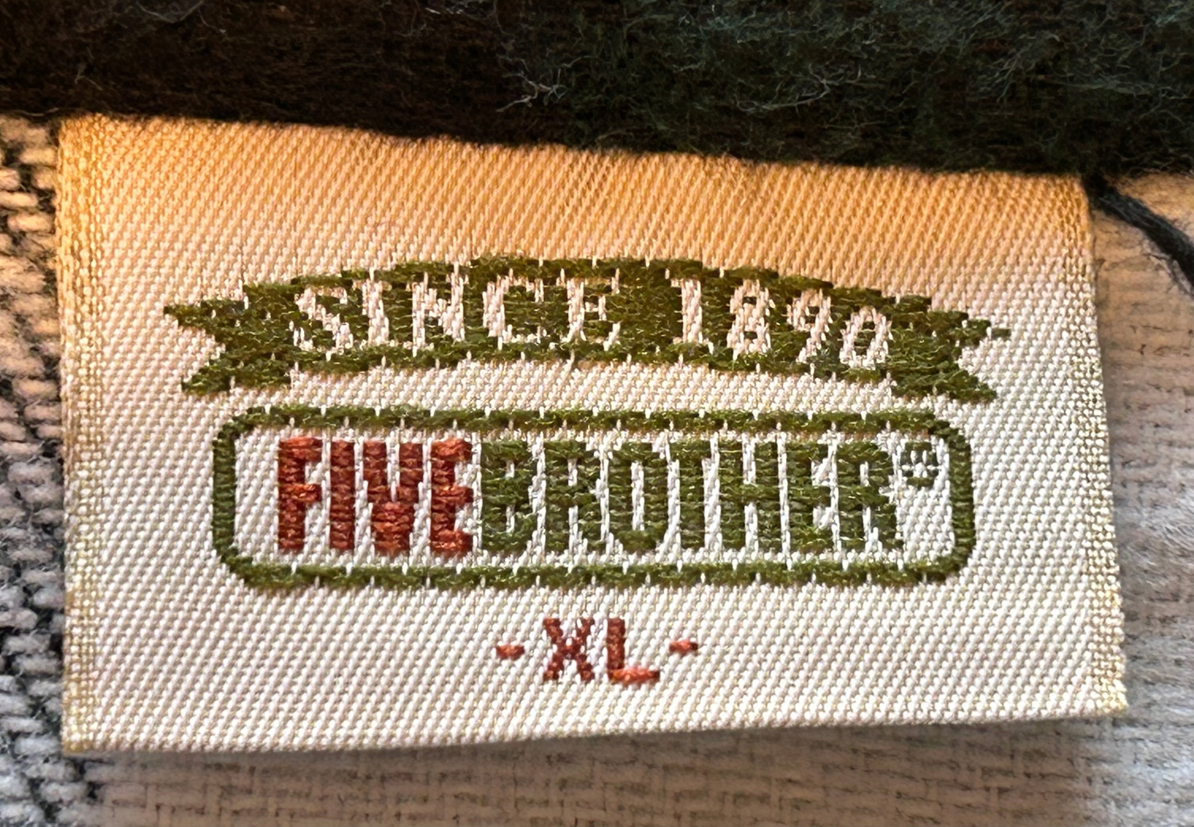 ★FIVEBROTHERファイブブラザーＵＳＡ製アメリカ製ヴィンテージヘビーネルシャツ緑白黒ＸＬ★ビッグマック★古着屋オクトパスホールド★