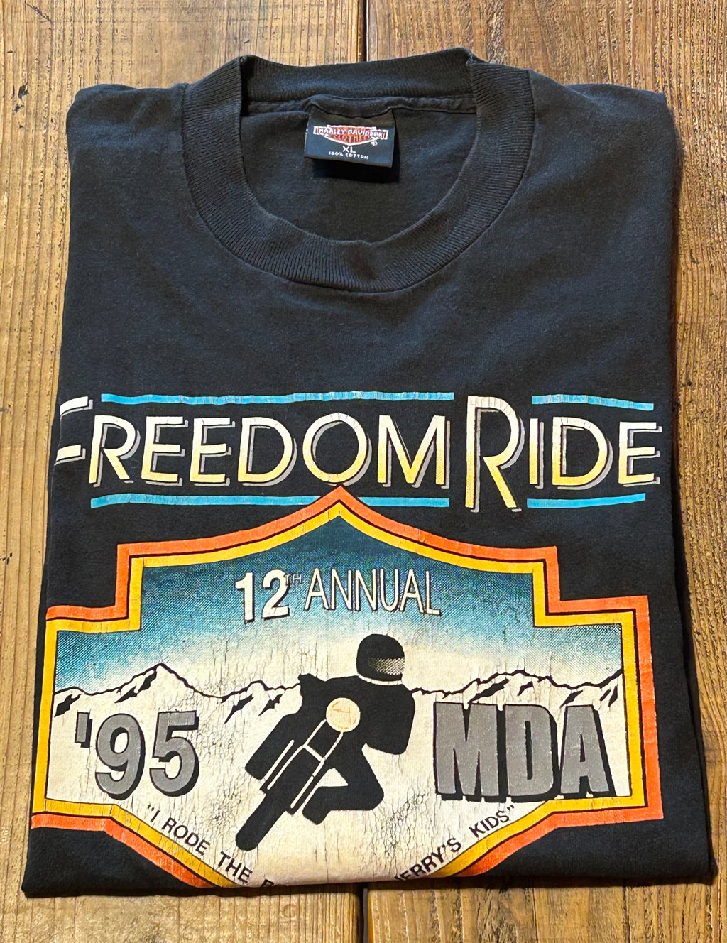 ★HARLEY DAVIDSONハーレーダビッドソンUSA製アメリカ製80sヴィンテージ両面プリントＴシャツ黒ブラックＸＬ★古着屋オクトパスホールド★