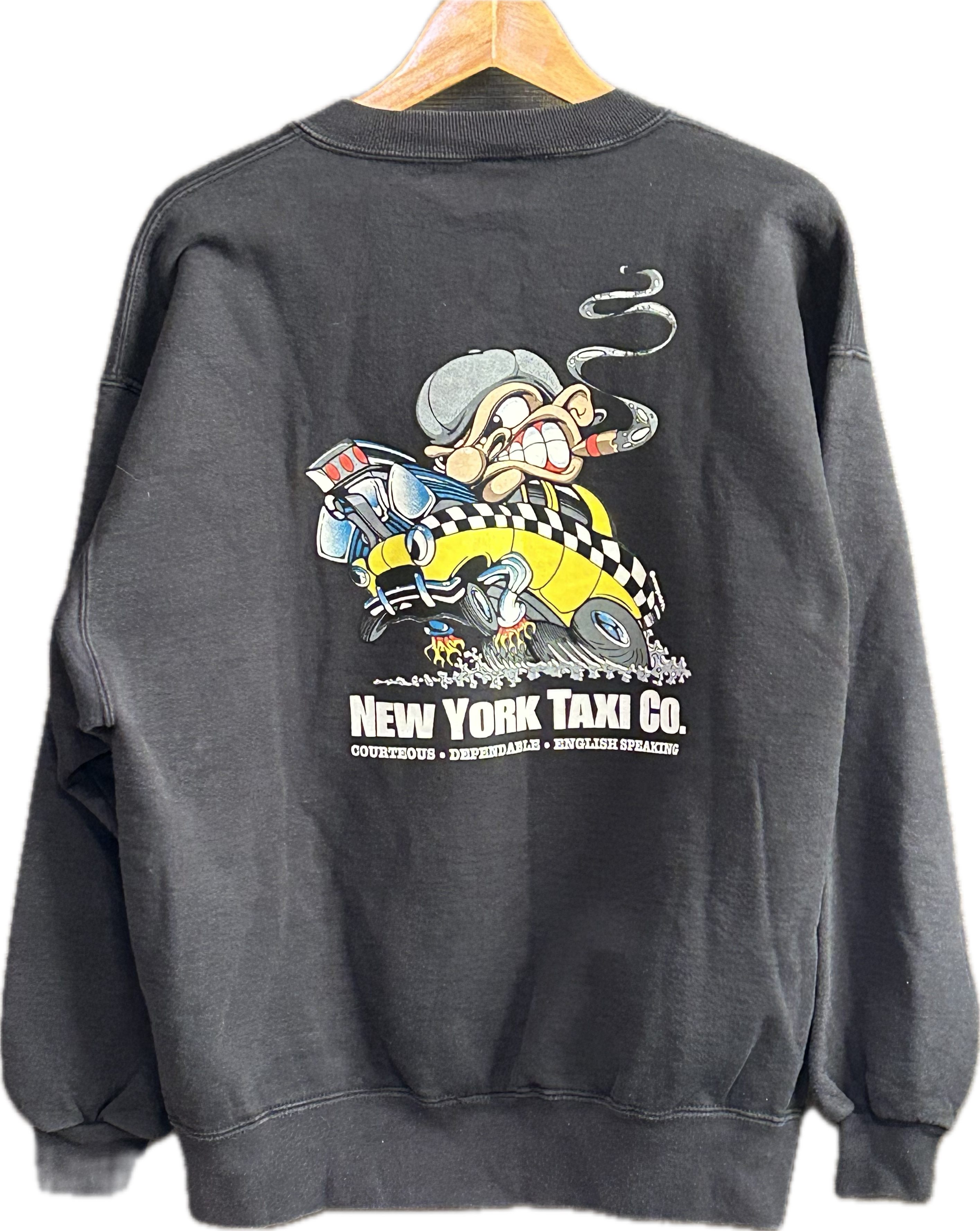 ★crazy shirtsクレイジーシャツＵＳＡ製アメリカ製ヴィンテージ両面プリントホットロッドスウェット黒ＸＬ★古着屋オクトパスホールド★