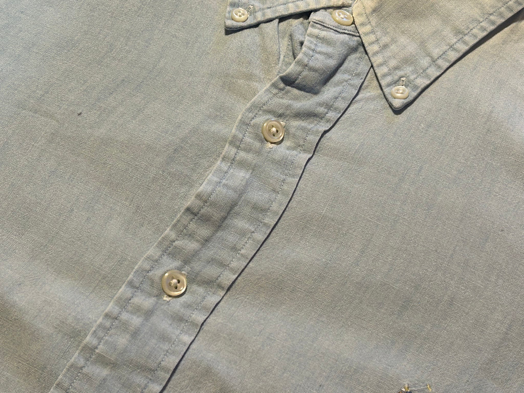 ★RALPH LAURENラルフローレンヴィンテージシャンブレーシャツＬ★ブレアブレイクRRLポロPOLOラグビーRUGBY★古着屋オクトパスホールド★
