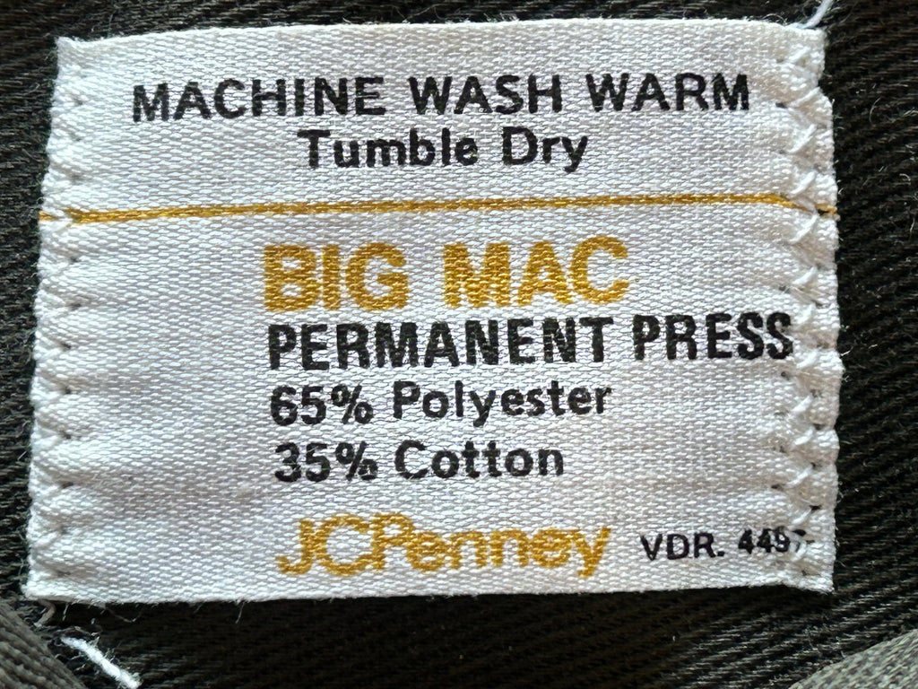 ★PENNEYSペニーズビッグマックＵＳＡ製アメリカ製ヴィンテージワークシャツＸＬ緑灰★シアーズピルグリム★古着屋オクトパスホールド★