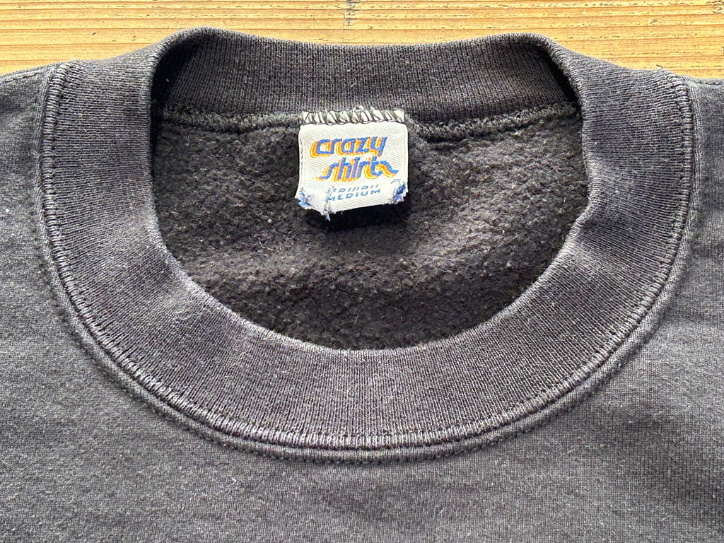★crazy shirtsクレイジーシャツＵＳＡ製アメリカ製ヴィンテージ両面プリントホットロッドスウェット黒ＸＬ★古着屋オクトパスホールド★