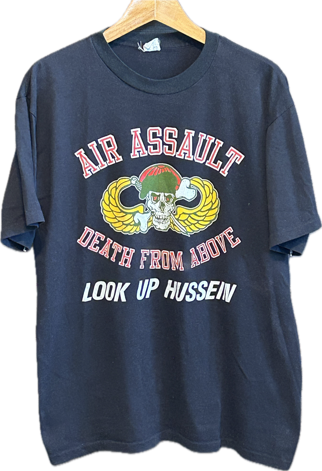 ★ARTEXアルテックスＵＳＡ製アメリカ製ヴィンテージミリタリーＴシャツ黒ブラックＬ★アメカジカレッジ★古着屋オクトパスホールド★