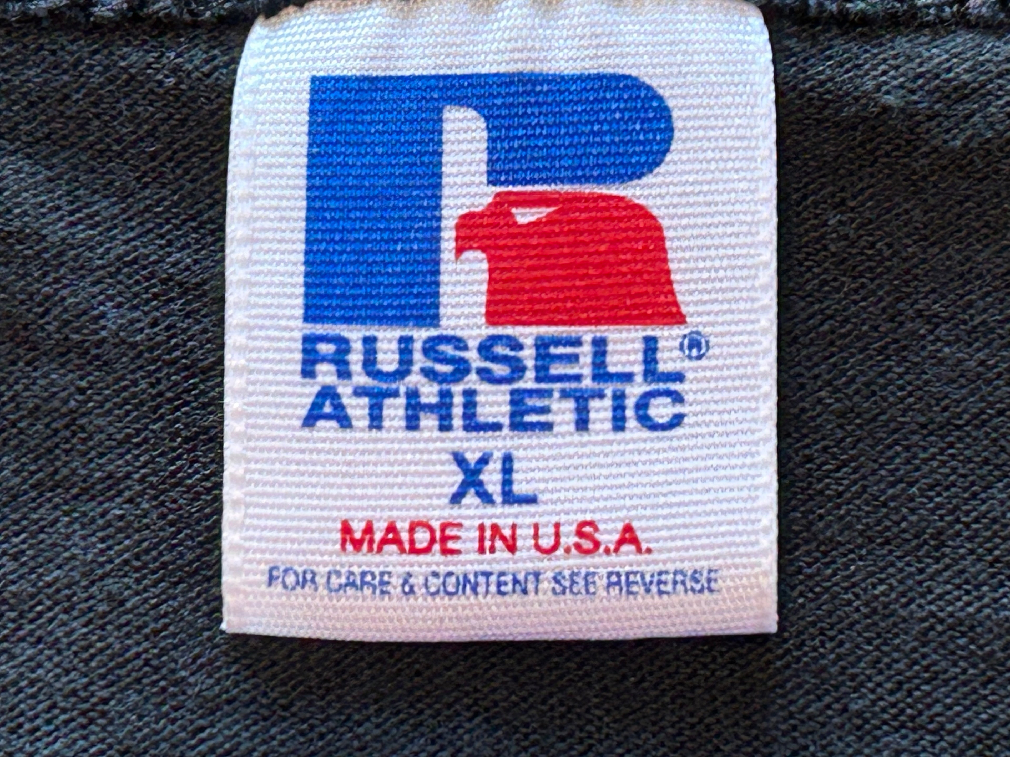 ★RUSSELLラッセルＵＳＡ製アメリカ製ヴィンテージトゥーフェイスＴシャツ黒ブラックＬ★ミリタリーアメカジ★古着屋オクトパスホールド★