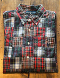 ★RALPH LAURENラルフローレンヴィンテージパッチワークシャツ②ＸＬ★RRLポロPOLOラグビーRUGBYラグビー限定★古着屋オクトパスホールド★