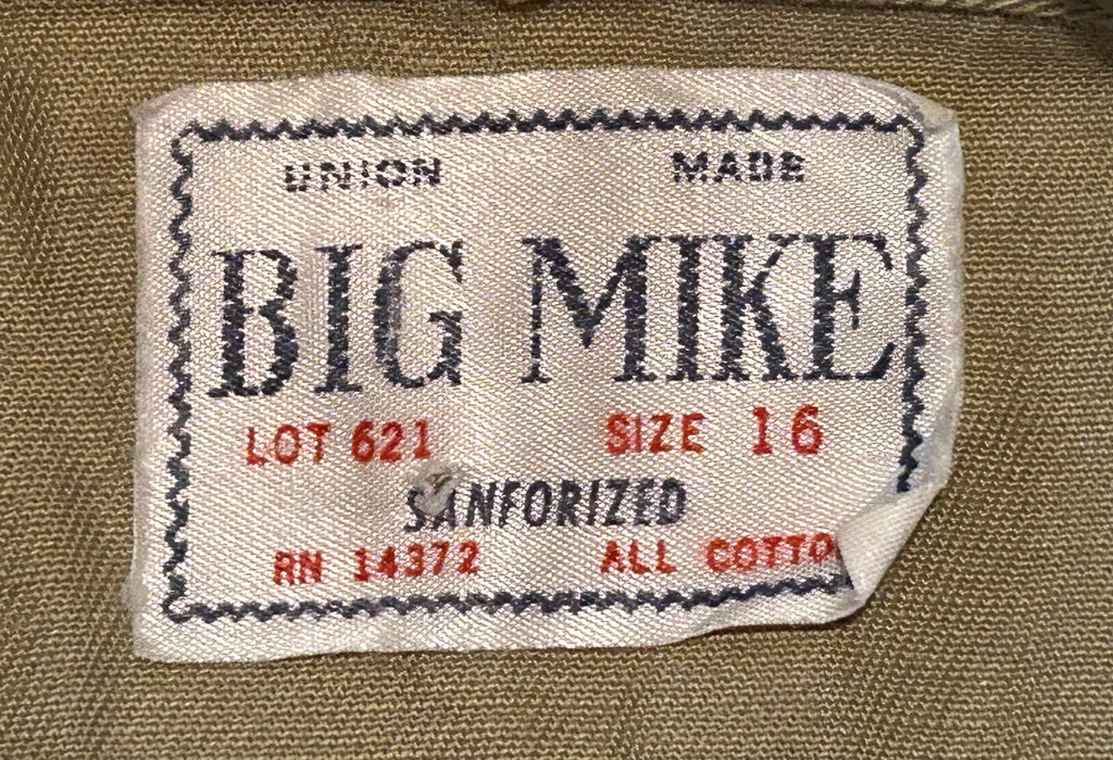 ★BIGMIKEビッグマイクＵＳＡ製アメリカ製ヴィンテージチノワークシャツＬ★シアーズピルグリムペニーズタウンクラフトアメカジ古着屋★