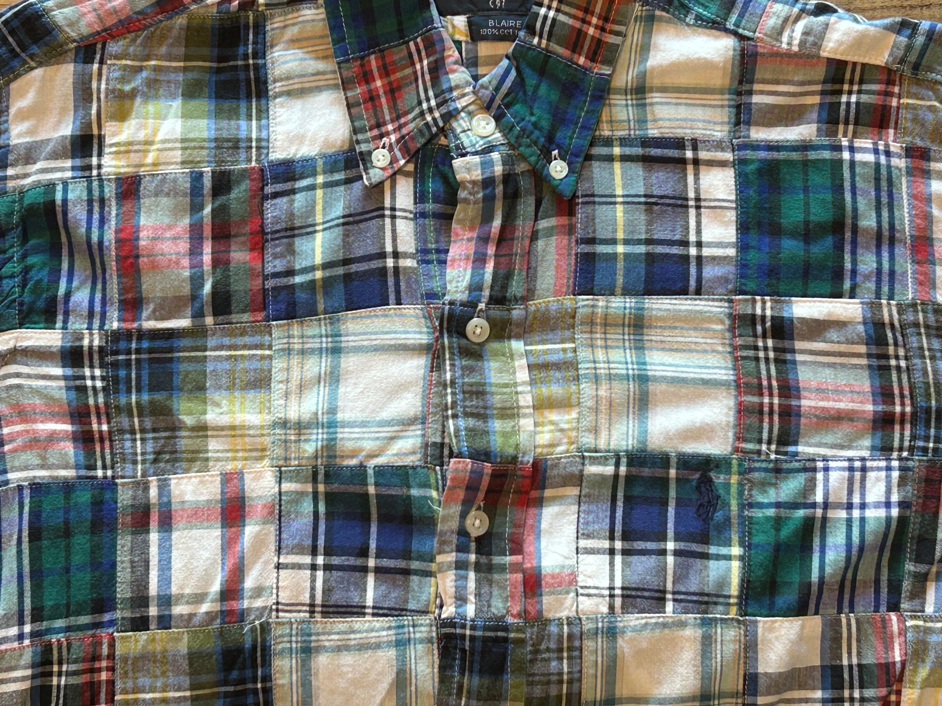 ★RALPH LAURENラルフローレンヴィンテージパッチワークシャツ①ＸＬ★RRLポロPOLOラグビーRUGBYラグビー限定★古着屋オクトパスホールド★
