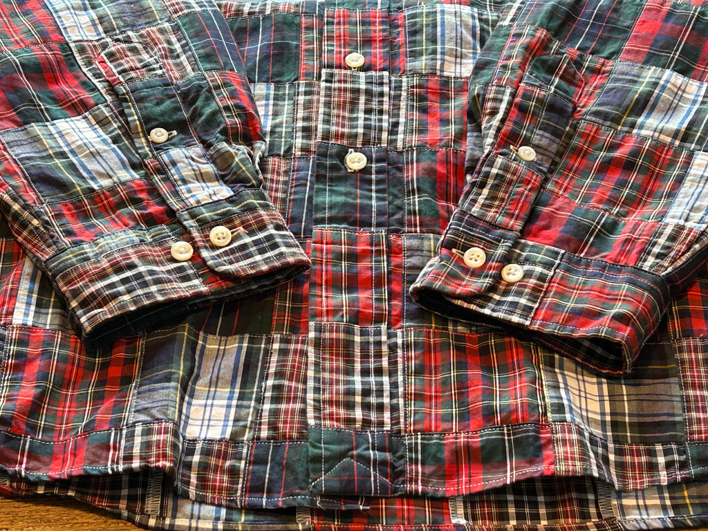 ★RALPH LAURENラルフローレンヴィンテージパッチワークシャツ②ＸＬ★RRLポロPOLOラグビーRUGBYラグビー限定★古着屋オクトパスホールド★