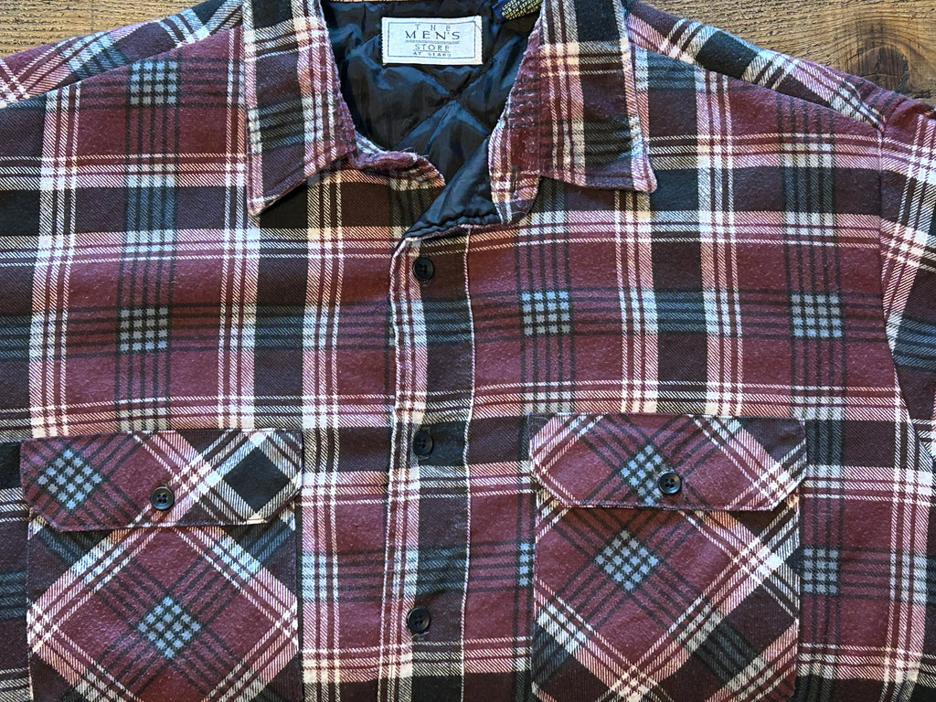 ★SEARSシアーズＵＳＡ製アメリカ製ヴィンテージキルティングネルシャツＸＸＬ★ファイブブラザービッグマック★古着屋オクトパスホールド★