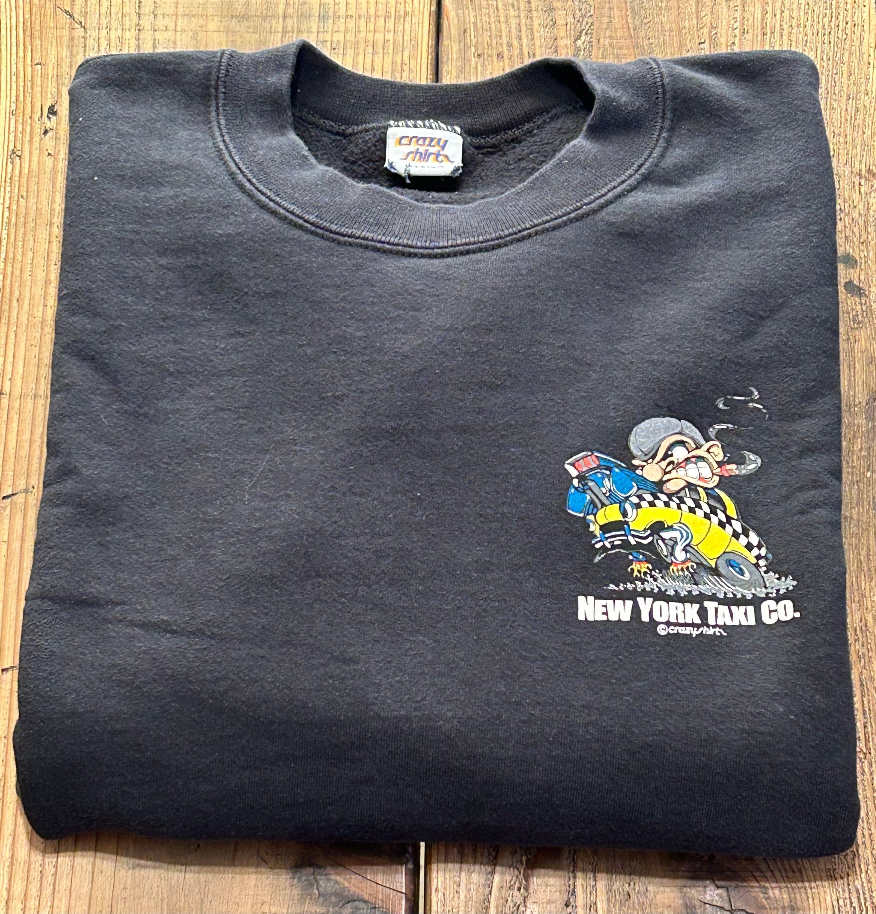 ★crazy shirtsクレイジーシャツＵＳＡ製アメリカ製ヴィンテージ両面プリントホットロッドスウェット黒ＸＬ★古着屋オクトパスホールド★