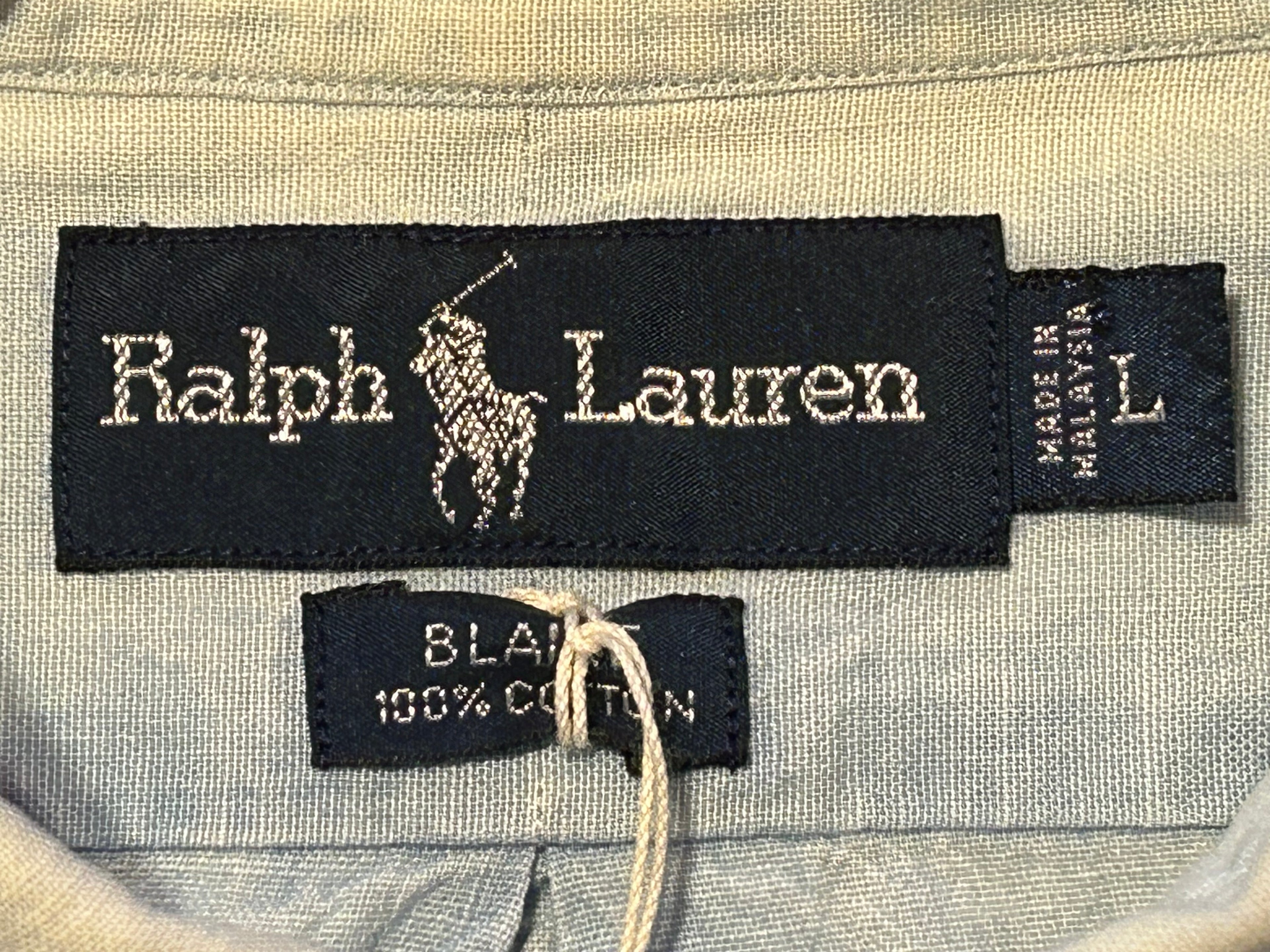 ★RALPH LAURENラルフローレンヴィンテージシャンブレーシャツＬ★ブレアブレイクRRLポロPOLOラグビーRUGBY★古着屋オクトパスホールド★