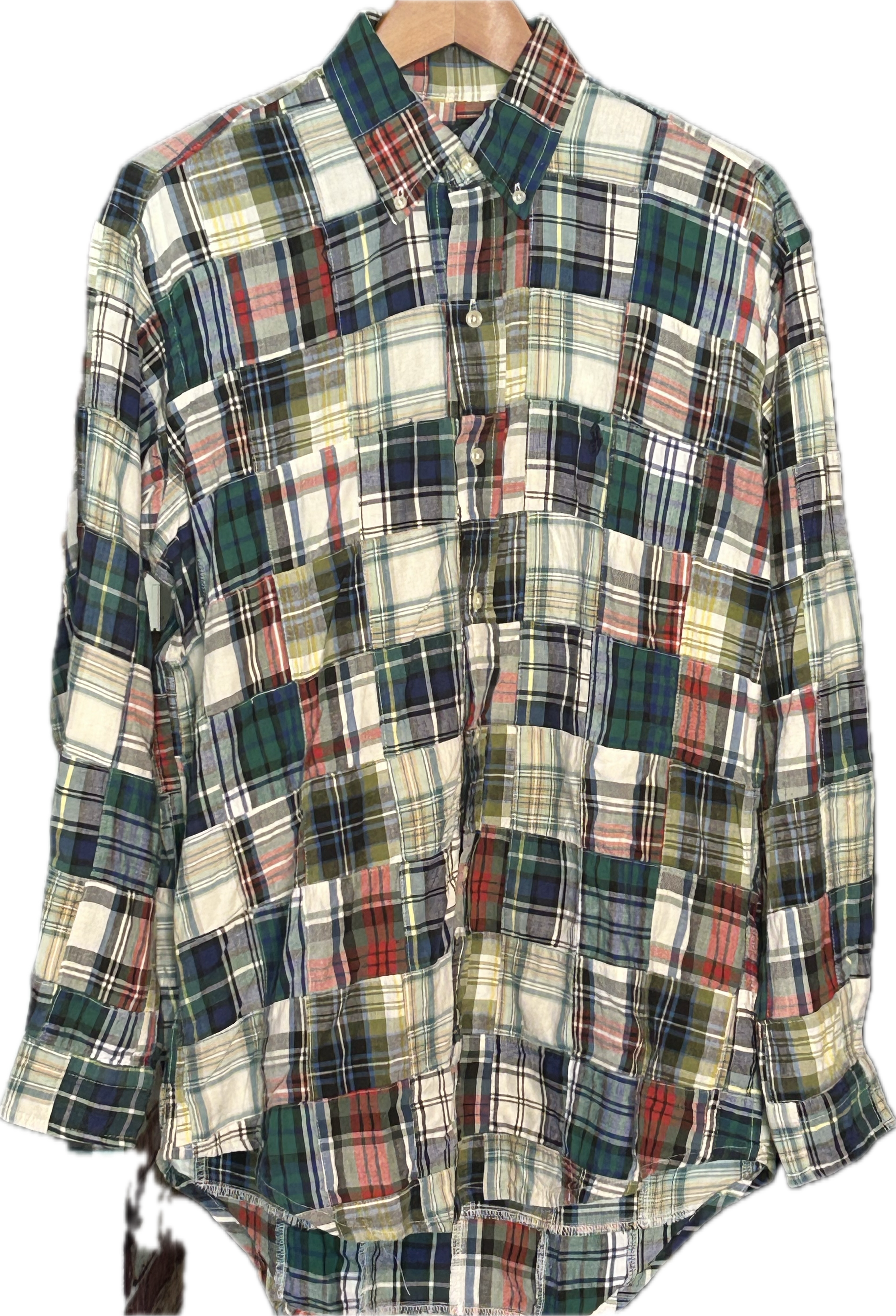 ★RALPH LAURENラルフローレンヴィンテージパッチワークシャツ①ＸＬ★RRLポロPOLOラグビーRUGBYラグビー限定★古着屋オクトパスホールド★