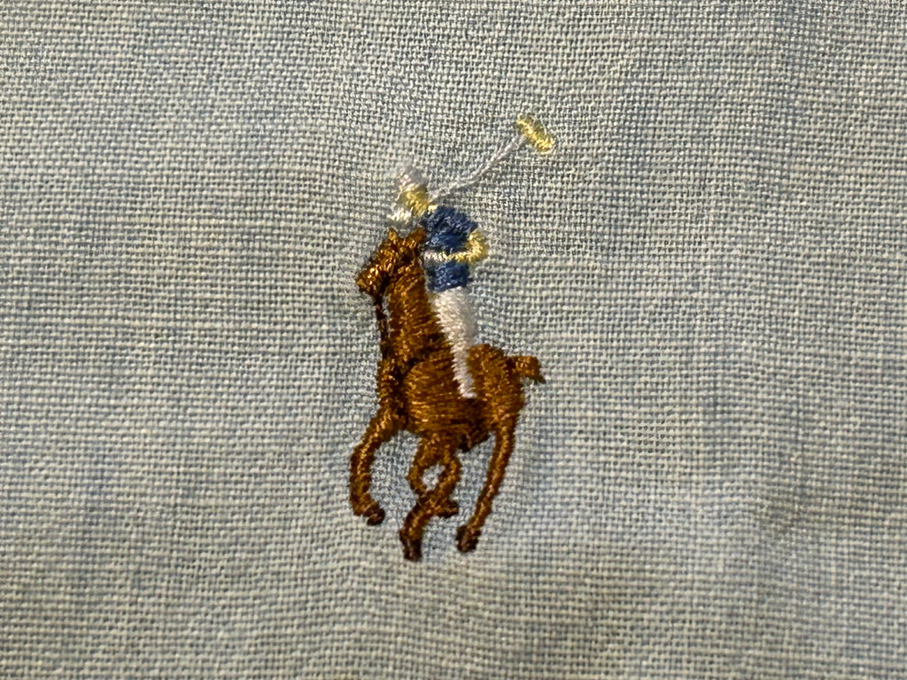 ★RALPH LAURENラルフローレンヴィンテージシャンブレーシャツＬ★ブレアブレイクRRLポロPOLOラグビーRUGBY★古着屋オクトパスホールド★