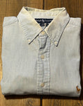 ★RALPH LAURENラルフローレンヴィンテージシャンブレーシャツＬ★ブレアブレイクRRLポロPOLOラグビーRUGBY★古着屋オクトパスホールド★