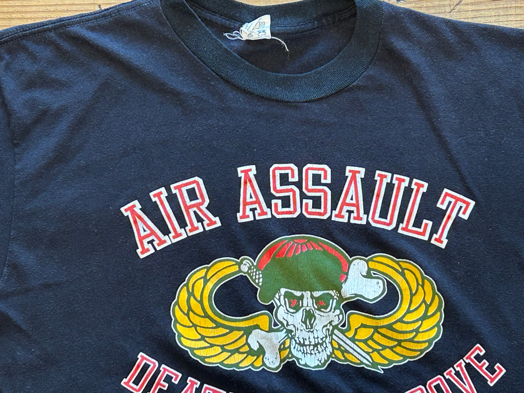 ★ARTEXアルテックスＵＳＡ製アメリカ製ヴィンテージミリタリーＴシャツ黒ブラックＬ★アメカジカレッジ★古着屋オクトパスホールド★