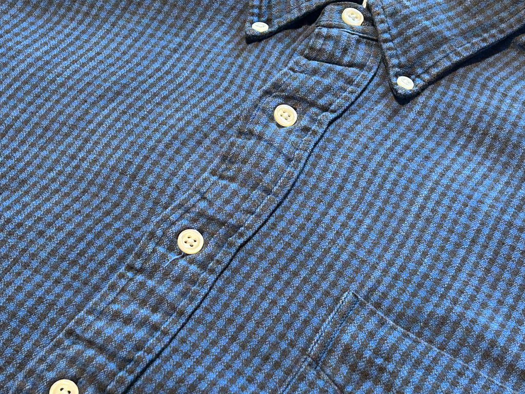 ★RALPH LAURENラルフローレンヴィンテージブレアチェックシャツ青黒ＸＬ★RRLポロPOLOラグビーRUGBYラグビー★古着屋オクトパスホールド★