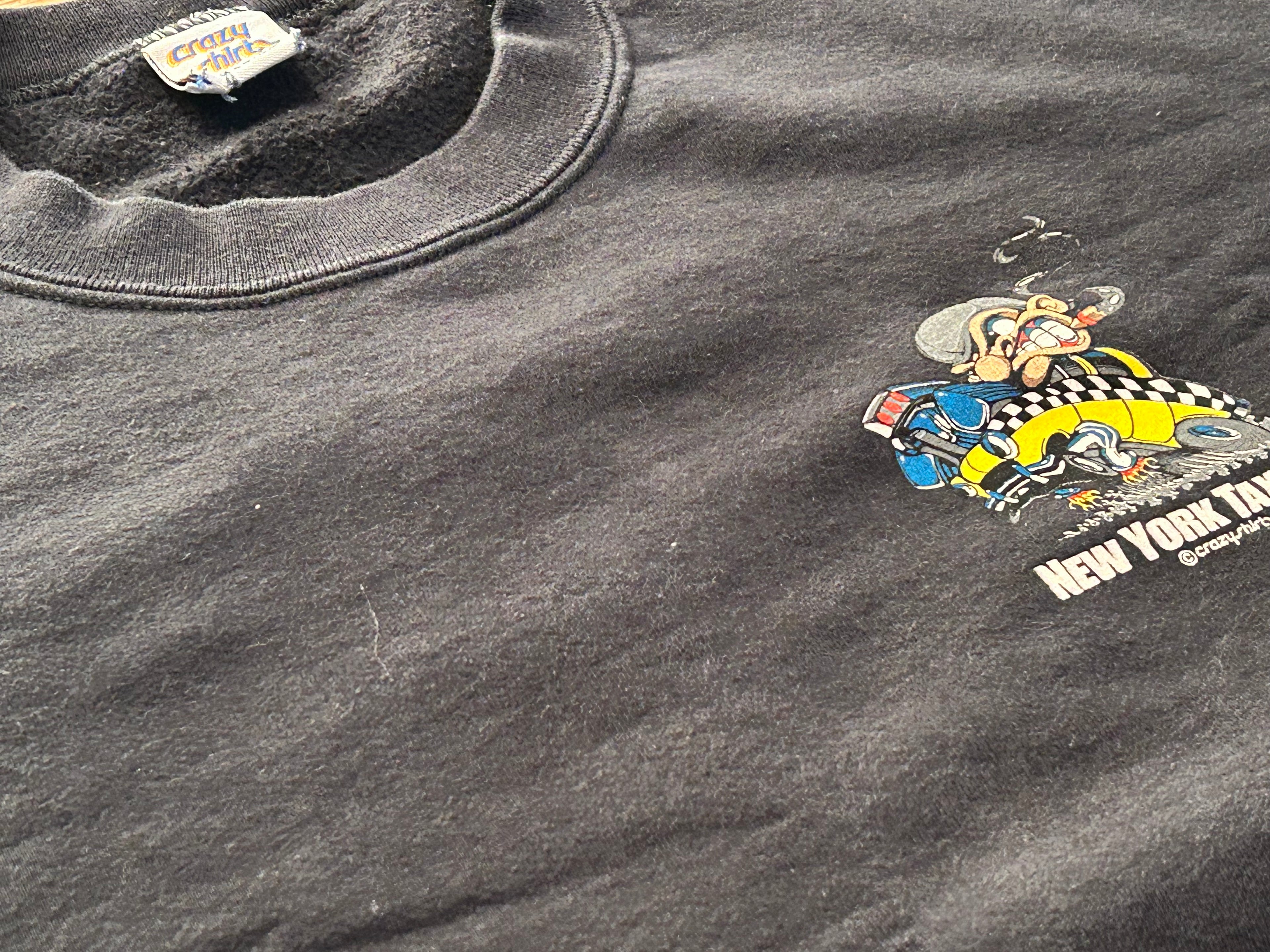 ★crazy shirtsクレイジーシャツＵＳＡ製アメリカ製ヴィンテージ両面プリントホットロッドスウェット黒ＸＬ★古着屋オクトパスホールド★