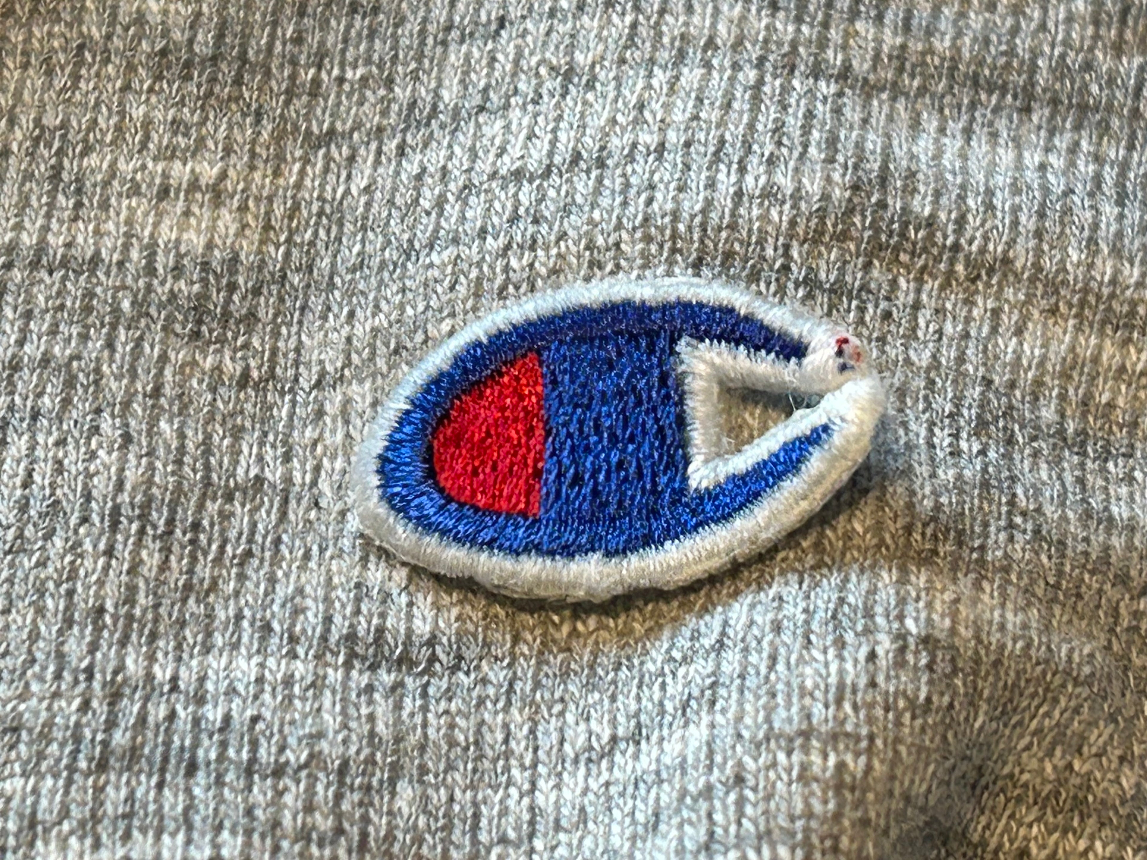 ★CHAMPIONチャンピオン刺繍タグヴィンテージリバースウィーブカレッジ３段プリントスウェットオレンジＬ★古着屋オクトパスホールド★