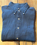 ★RALPH LAURENラルフローレンヴィンテージブレアチェックシャツ青黒ＸＬ★RRLポロPOLOラグビーRUGBYラグビー★古着屋オクトパスホールド★