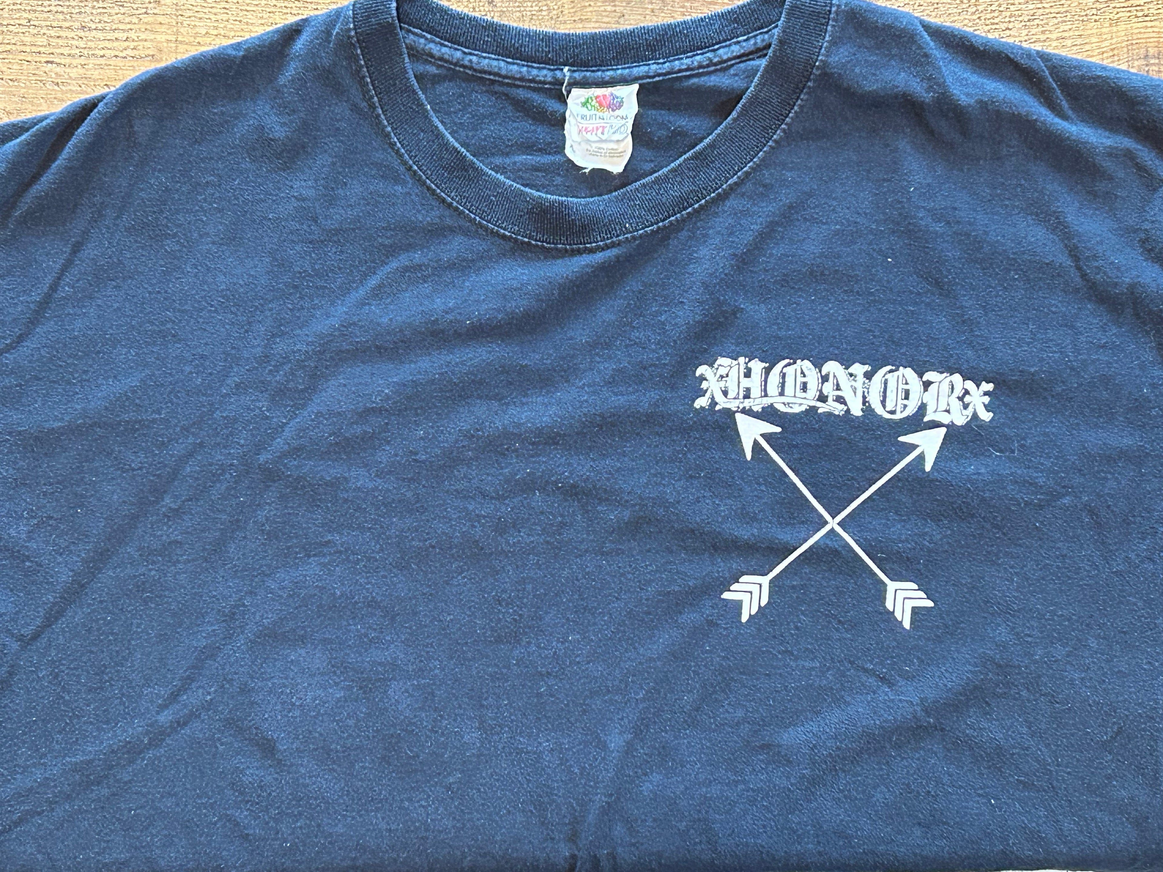 ★フルーツオブザルームハードコアメタルバンドプリントＴシャツ黒ブラックＸＬ★カレッジミリタリーアメカジ★古着屋オクトパスホールド★