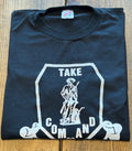 ★JERZEESジャージーズUSA製アメリカ製ヴィンテージミリタリーＴシャツ黒ブラックＬ★カレッジアメカジ★古着屋オクトパスホールド★