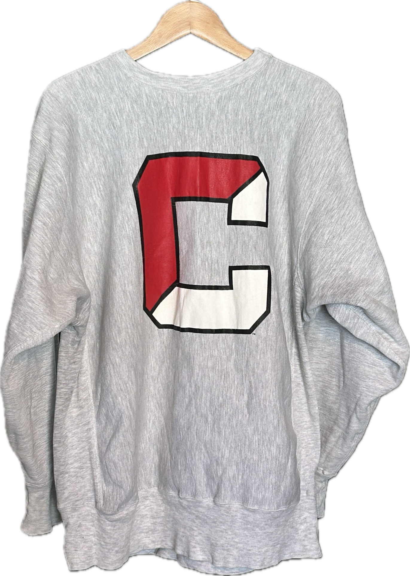 ★CHAMPIONチャンピオンビッグＣコーネルカレッジリバースウィーブＸＬ★ランタグ単色トリコ刺繍70s80s90s501XX506XX★オクトパスホールド★