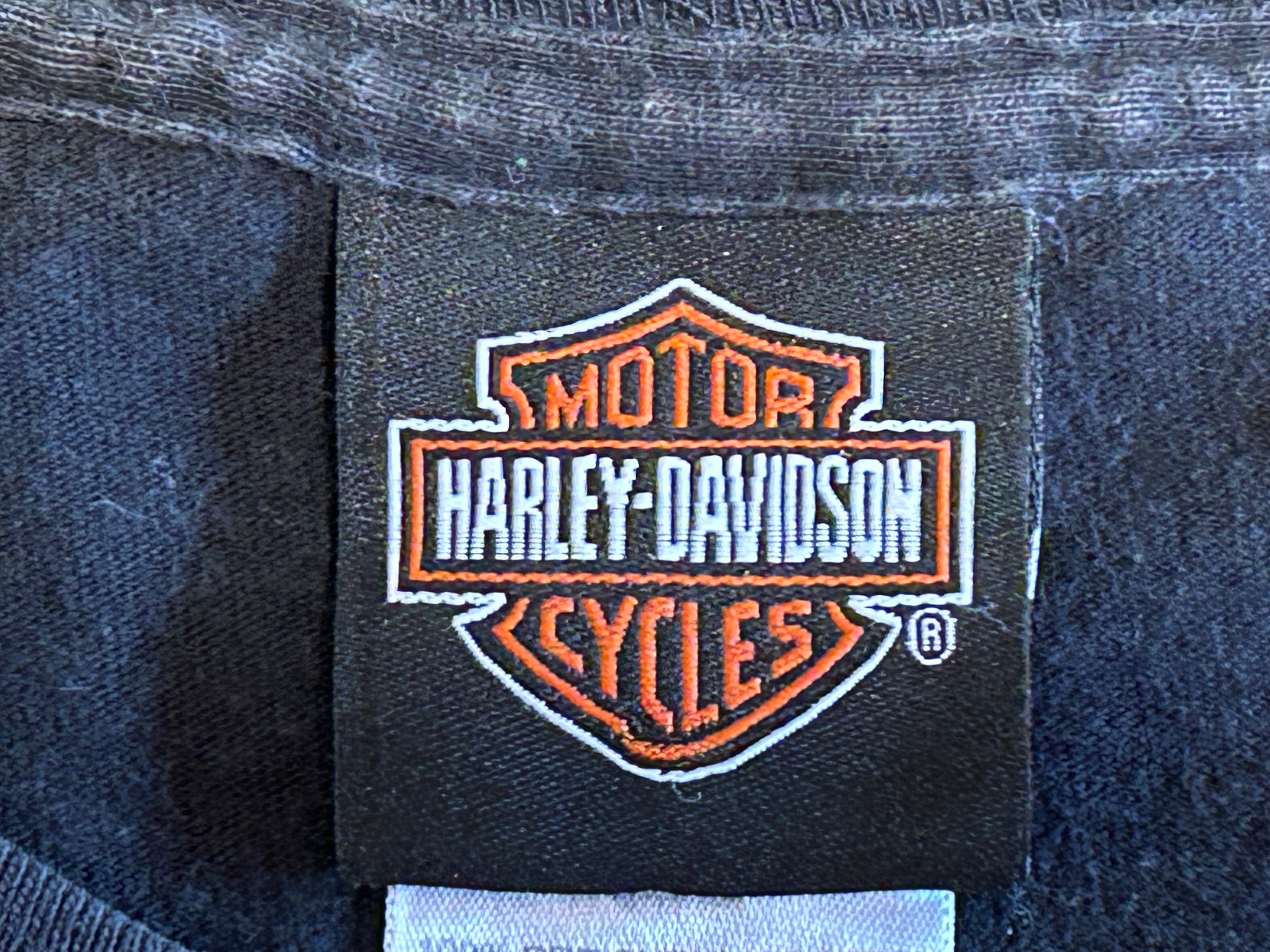 ★HARLEY DAVIDSONハーレーダビッドソンＵＳＡ製アメリカ製90sヴィンテージ白熊ポーラベアＴシャツ黒ブラックＬ★古着屋オクトパスホールド★