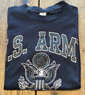 ★ARTEXアルテックスＵＳＡ製アメリカ製ヴィンテージミリタリーＴシャツ黒ブラックＬ★カレッジアメカジ★古着屋オクトパスホールド★