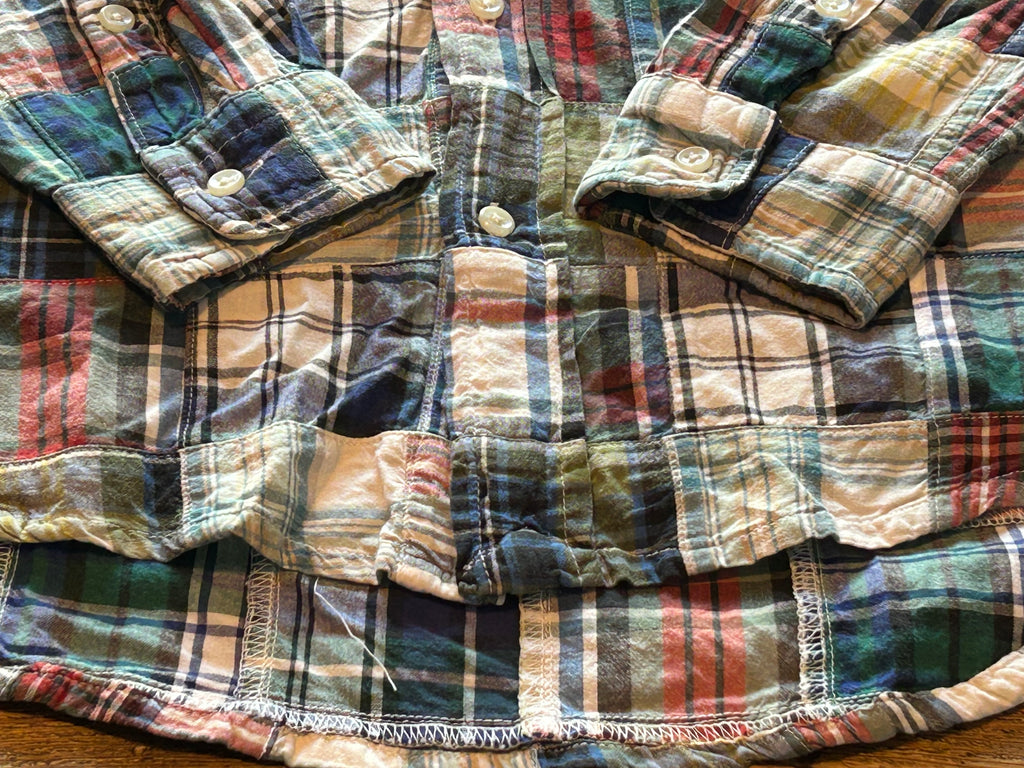 ★RALPH LAURENラルフローレンヴィンテージパッチワークシャツ①ＸＬ★RRLポロPOLOラグビーRUGBYラグビー限定★古着屋オクトパスホールド★