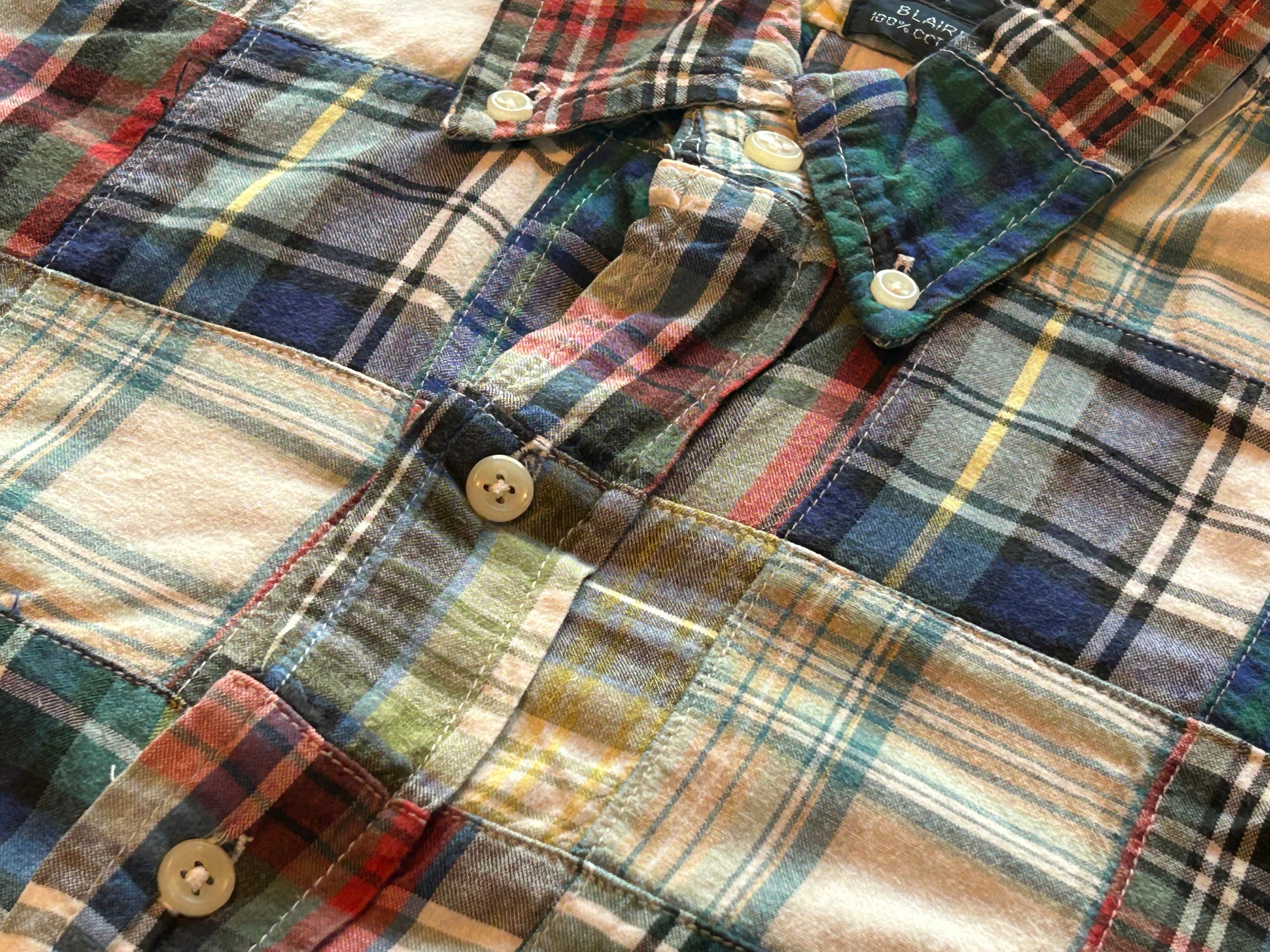 ★RALPH LAURENラルフローレンヴィンテージパッチワークシャツ①ＸＬ★RRLポロPOLOラグビーRUGBYラグビー限定★古着屋オクトパスホールド★