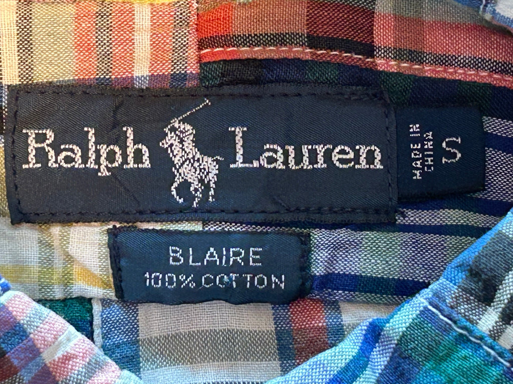 ★RALPH LAURENラルフローレンヴィンテージパッチワークシャツ①ＸＬ★RRLポロPOLOラグビーRUGBYラグビー限定★古着屋オクトパスホールド★