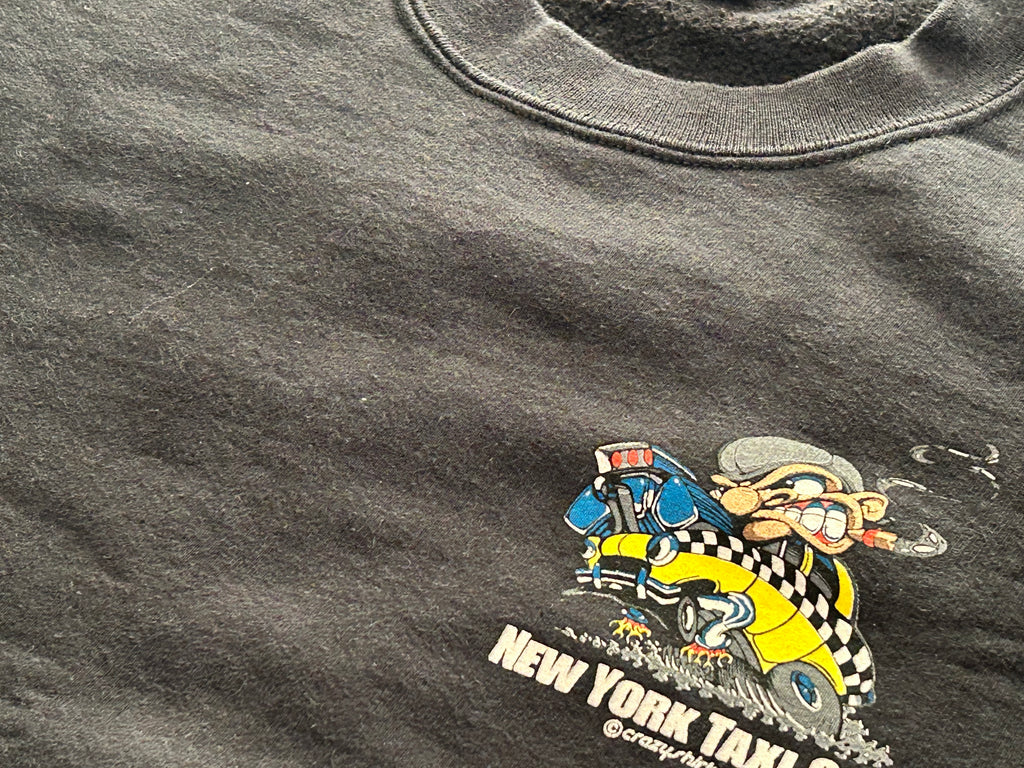 ★crazy shirtsクレイジーシャツＵＳＡ製アメリカ製ヴィンテージ両面プリントホットロッドスウェット黒ＸＬ★古着屋オクトパスホールド★